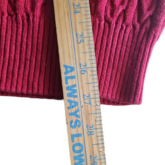 Alex Cannon Red Cable Knit Sweater Sz L Holiday Christmas Winter Classic Preppy - Picture 10 of 12